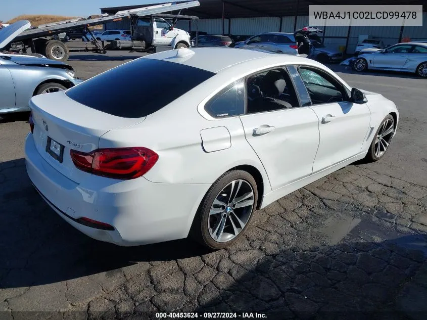 2020 BMW 430I Gran Coupe VIN: WBA4J1C02LCD99478 Lot: 40453624