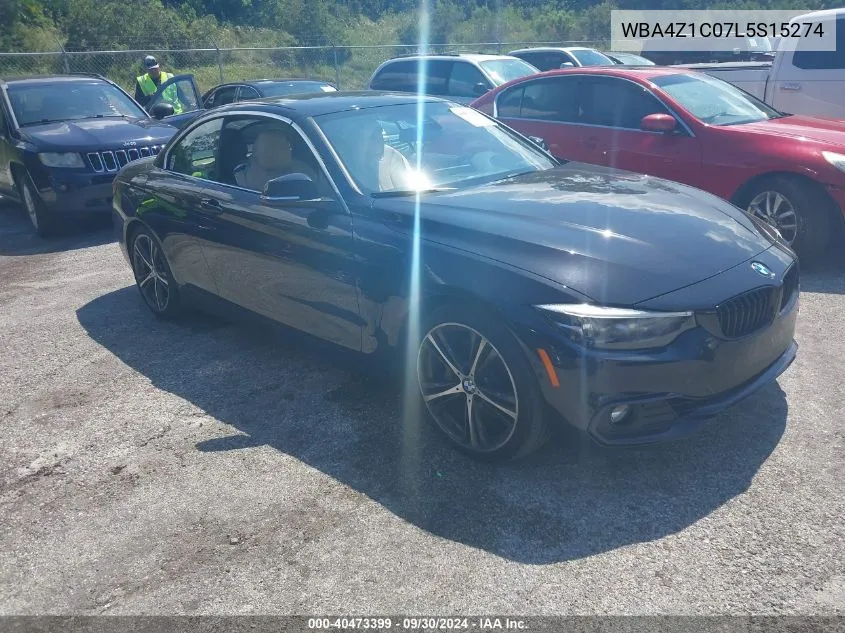 2020 BMW 430I VIN: WBA4Z1C07L5S15274 Lot: 40473399