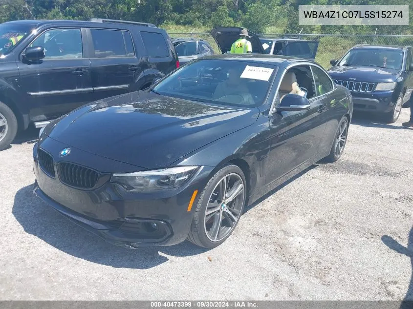 2020 BMW 430I VIN: WBA4Z1C07L5S15274 Lot: 40473399