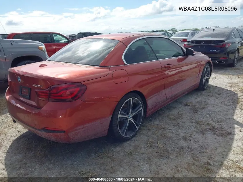 2020 BMW 430I VIN: WBA4Z1C08L5R05096 Lot: 40486530