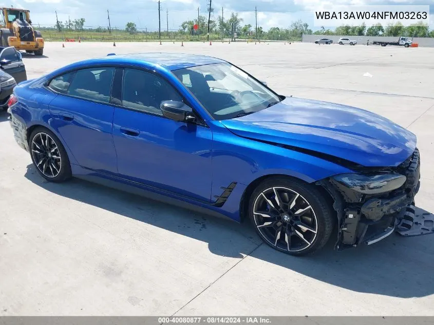 WBA13AW04NFM03263 2022 BMW M440I Gran Coupe xDrive