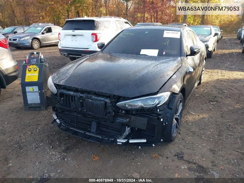 2022 BMW 430I Gran Coupe VIN: WBA63AV00NFM79053 Lot: 40578949