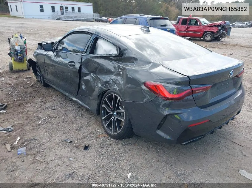 2022 BMW M440I VIN: WBA83AP09NCH65882 Lot: 40751727