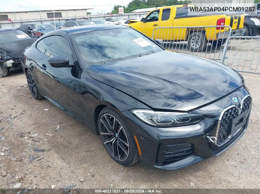 2023 BMW 430I VIN: WBA53AP04PCM01257 Lot: 40211831