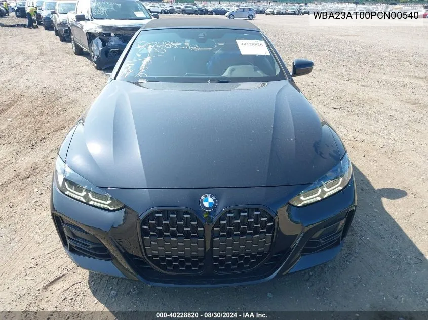 2023 BMW 430I VIN: WBA23AT00PCN00540 Lot: 40228820