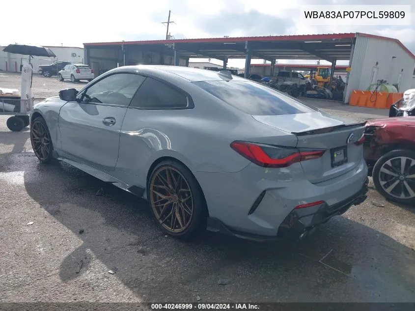 2023 BMW M440I VIN: WBA83AP07PCL59809 Lot: 40246999