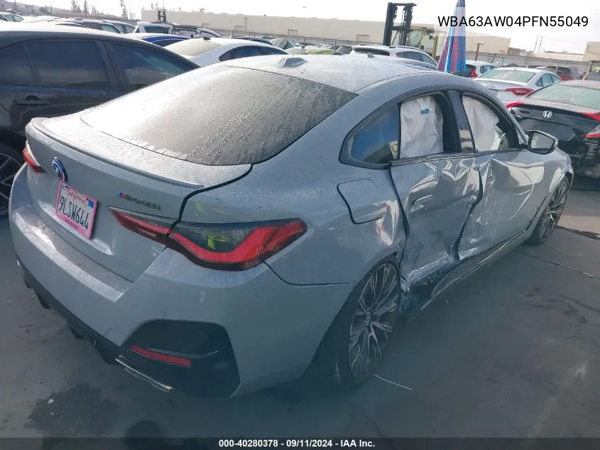 2023 BMW M440I Gran Coupe VIN: WBA63AW04PFN55049 Lot: 40280378