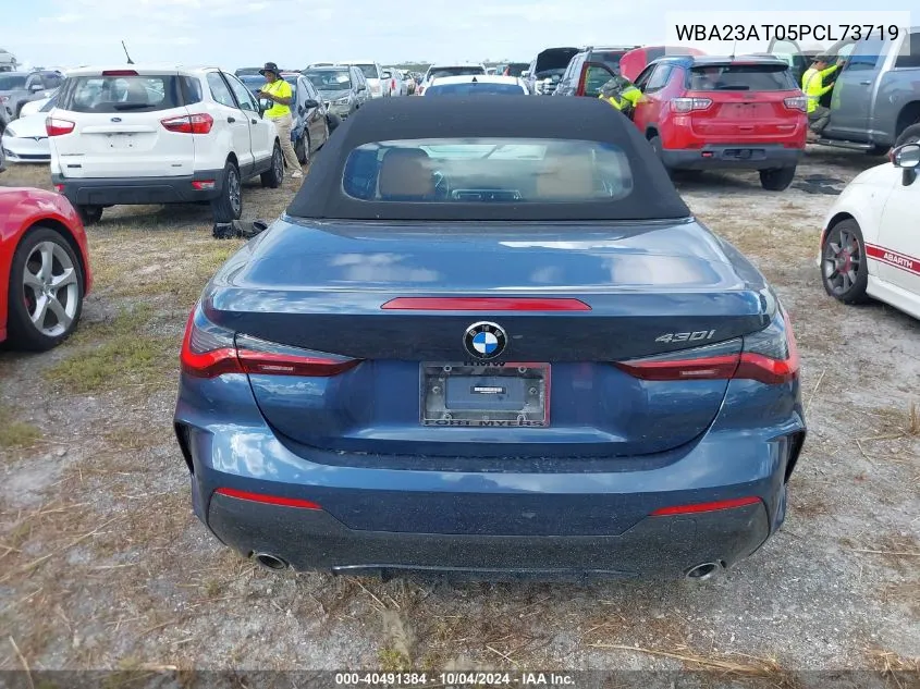 2023 BMW 430I VIN: WBA23AT05PCL73719 Lot: 40491384