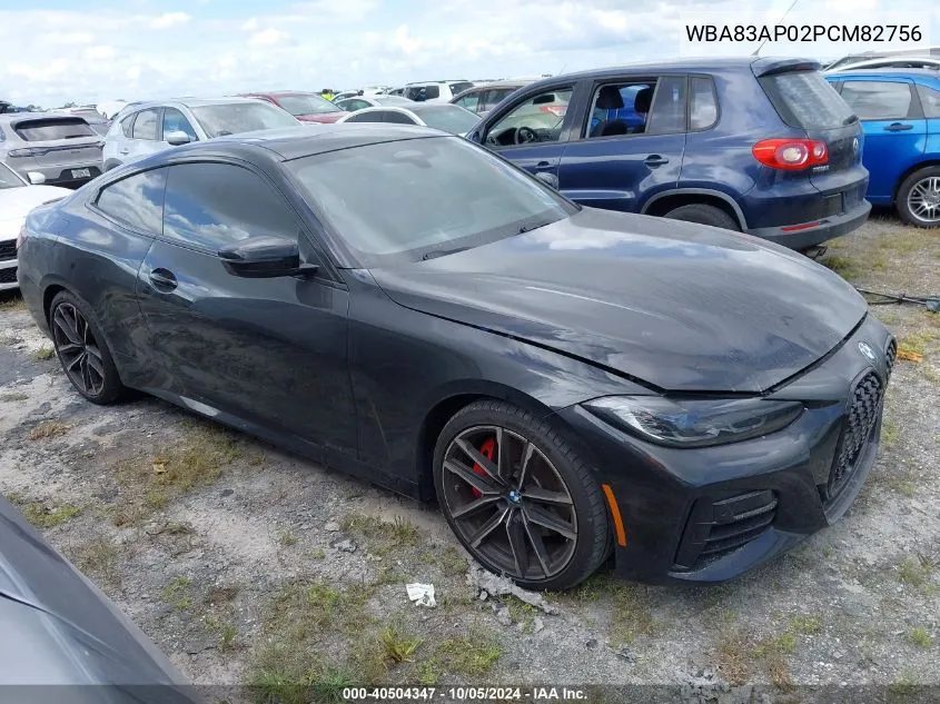 2023 BMW M440I VIN: WBA83AP02PCM82756 Lot: 40504347