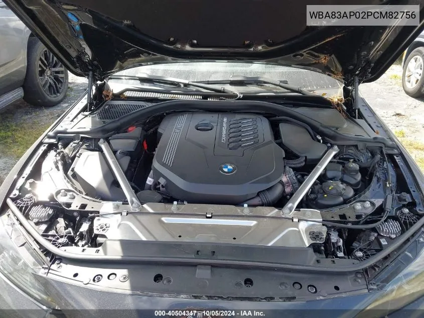 2023 BMW M440I VIN: WBA83AP02PCM82756 Lot: 40504347