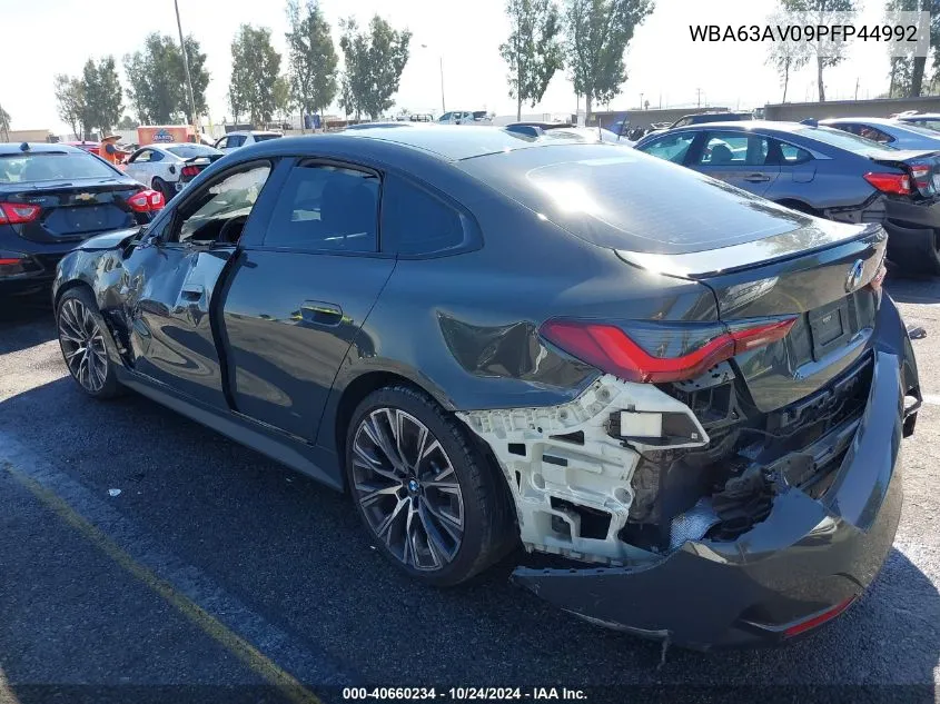 2023 BMW 430I Gran Coupe VIN: WBA63AV09PFP44992 Lot: 40660234