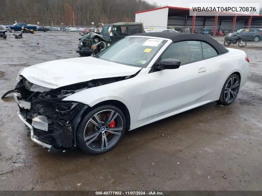 2023 BMW M440I xDrive VIN: WBA63AT04PCL70876 Lot: 40777902