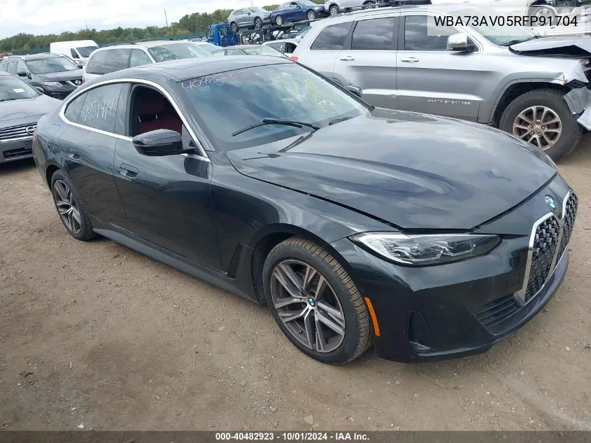 2024 BMW 4 Series Gran Coupe 430I xDrive VIN: WBA73AV05RFP91704 Lot: 40482923