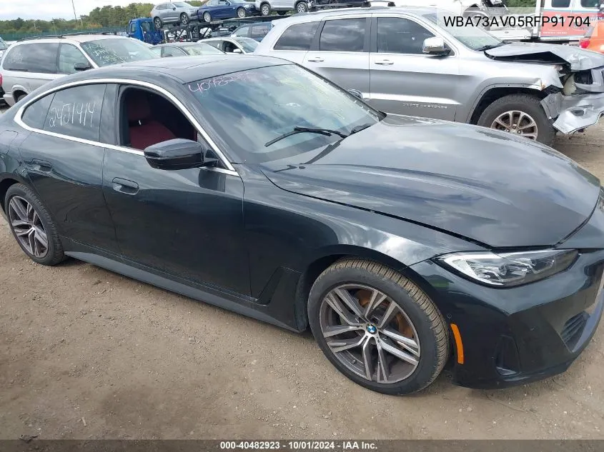 2024 BMW 4 Series Gran Coupe 430I xDrive VIN: WBA73AV05RFP91704 Lot: 40482923