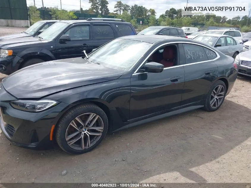 2024 BMW 4 Series Gran Coupe 430I xDrive VIN: WBA73AV05RFP91704 Lot: 40482923