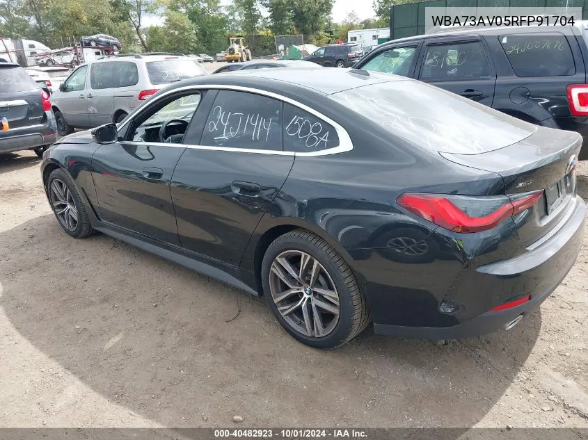 2024 BMW 4 Series Gran Coupe 430I xDrive VIN: WBA73AV05RFP91704 Lot: 40482923