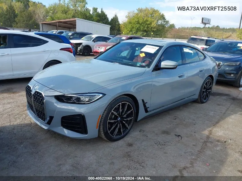 2024 BMW 4 Series Gran Coupe 430I xDrive VIN: WBA73AV0XRFT25508 Lot: 40522068