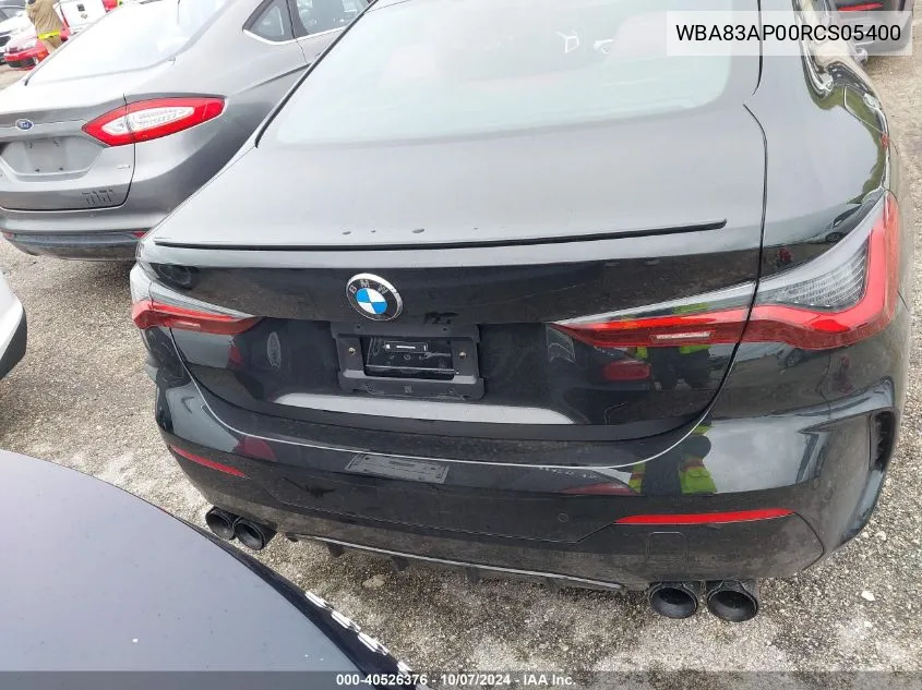 2024 BMW M440I VIN: WBA83AP00RCS05400 Lot: 40526376