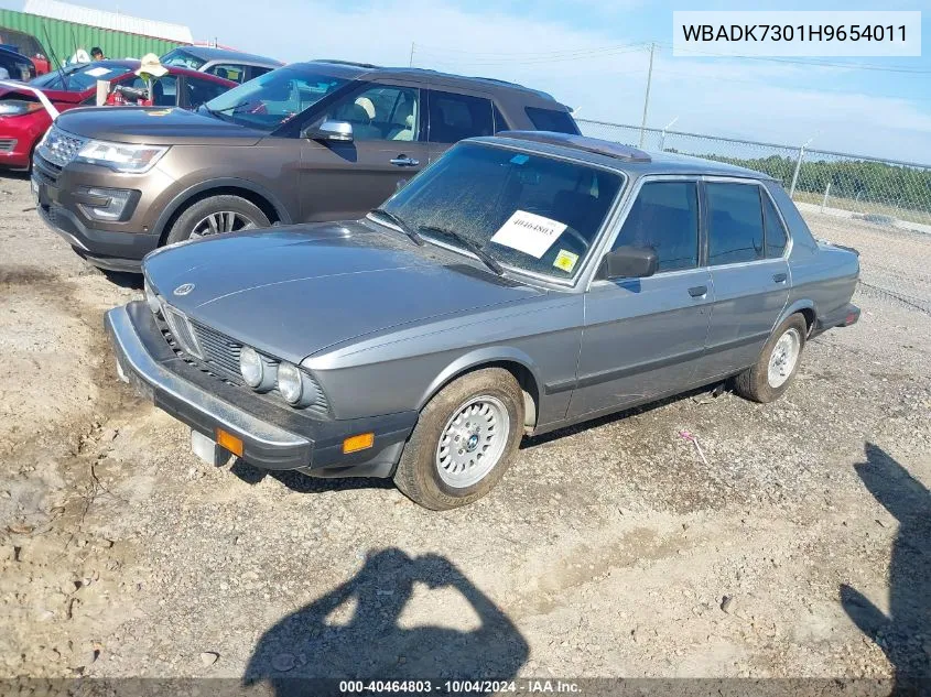 1987 BMW 528 E VIN: WBADK7301H9654011 Lot: 40464803