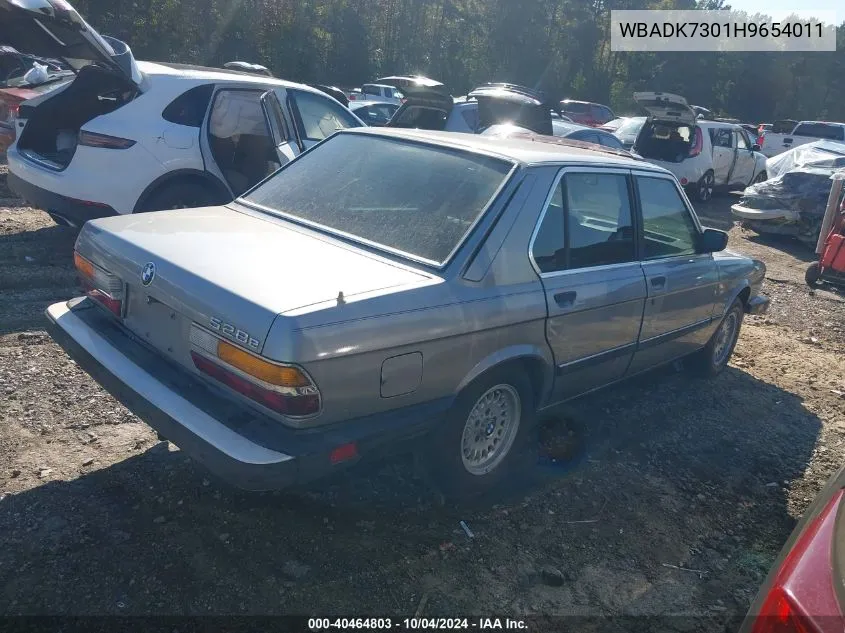 1987 BMW 528 E VIN: WBADK7301H9654011 Lot: 40464803