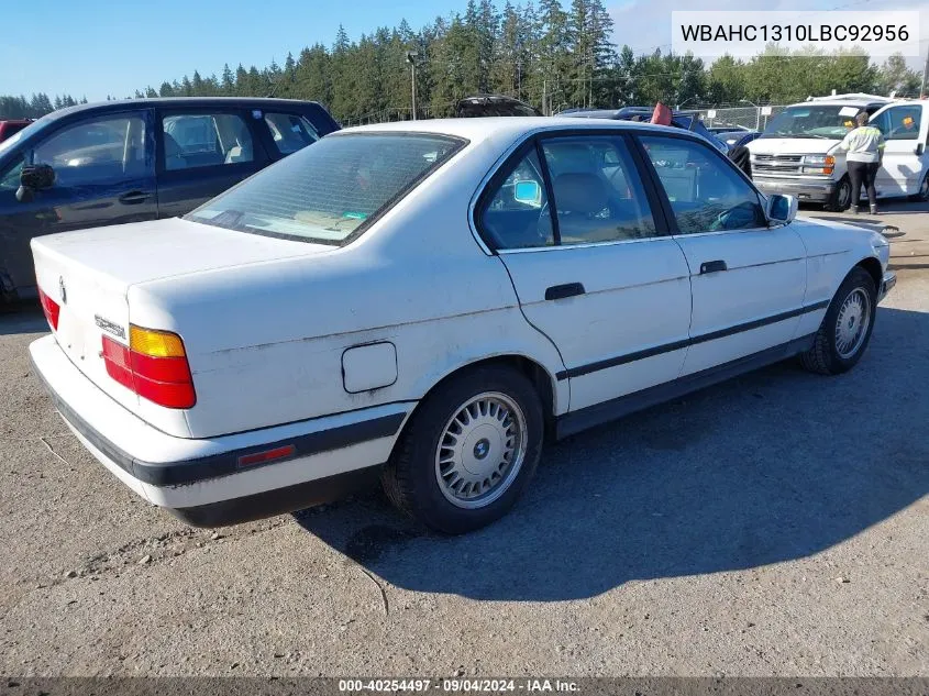 1990 BMW 525 I VIN: WBAHC1310LBC92956 Lot: 40254497