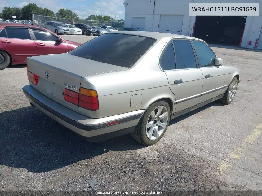 1990 BMW 525 I VIN: WBAHC1311LBC91539 Lot: 40476427