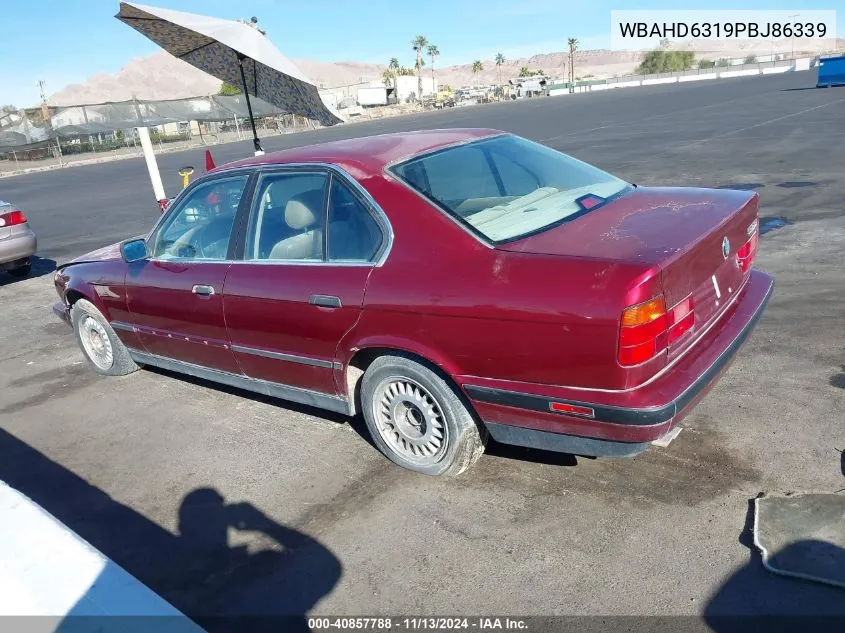 1993 BMW 525 I Automatic VIN: WBAHD6319PBJ86339 Lot: 40857788