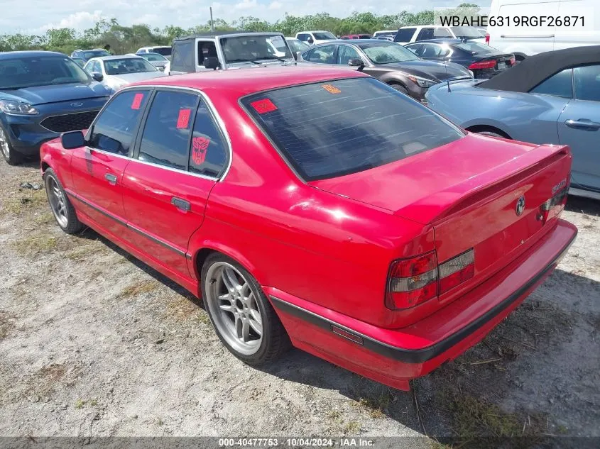 1994 BMW 540 I Automatic VIN: WBAHE6319RGF26871 Lot: 40477753