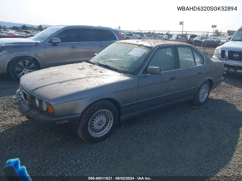 1995 BMW 525 I Automatic VIN: WBAHD6320SGK52894 Lot: 40011621