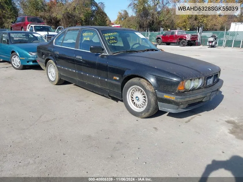 1995 BMW 525 I Automatic VIN: WBAHD6328SGK55039 Lot: 40805339