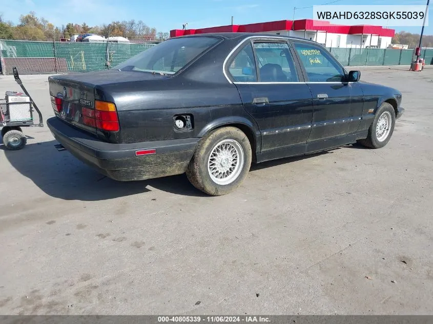 1995 BMW 525 I Automatic VIN: WBAHD6328SGK55039 Lot: 40805339