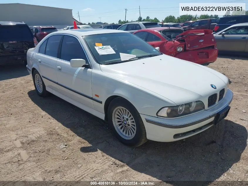 1997 BMW 540Ia VIN: WBADE6322VBW53151 Lot: 40510136