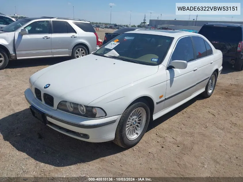 1997 BMW 540Ia VIN: WBADE6322VBW53151 Lot: 40510136