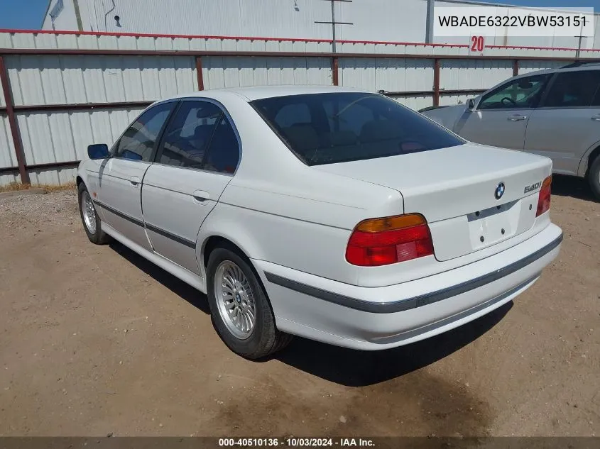 1997 BMW 540Ia VIN: WBADE6322VBW53151 Lot: 40510136