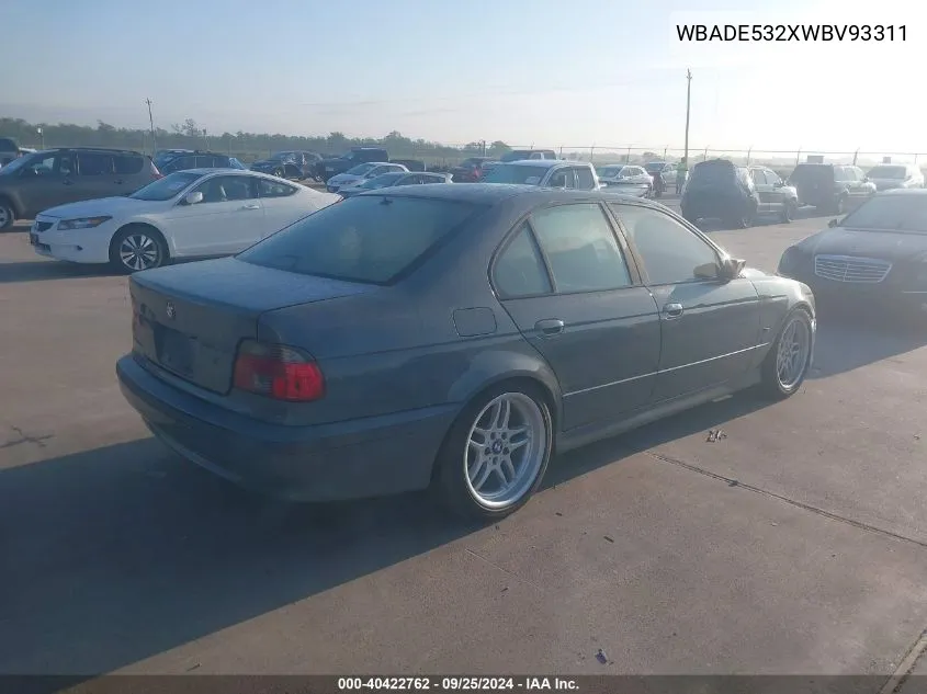 1998 BMW 540I VIN: WBADE532XWBV93311 Lot: 40422762