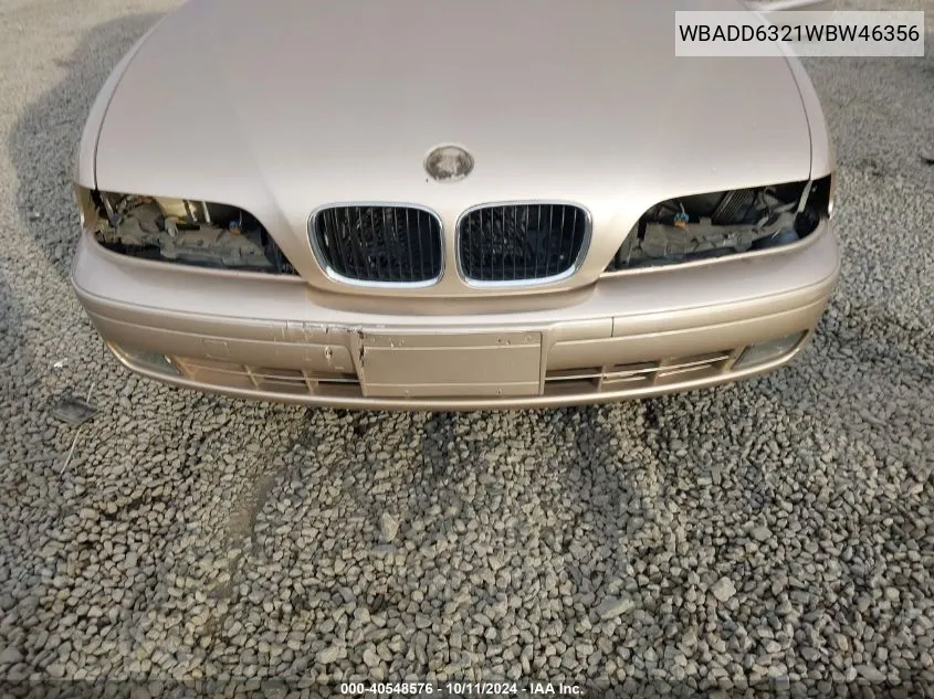 1998 BMW 528I VIN: WBADD6321WBW46356 Lot: 40548576