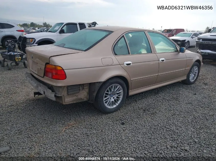 1998 BMW 528I VIN: WBADD6321WBW46356 Lot: 40548576