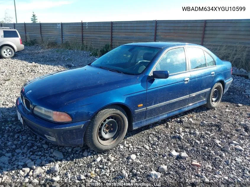 2000 BMW 528 I VIN: WBADM634XYGU10599 Lot: 12102351