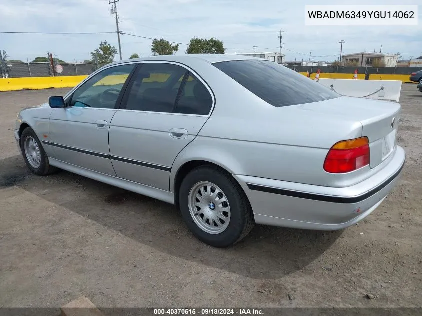 2000 BMW 528Ia VIN: WBADM6349YGU14062 Lot: 40370515