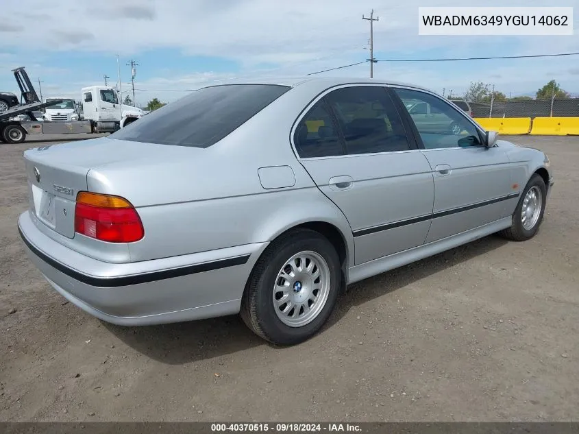 2000 BMW 528Ia VIN: WBADM6349YGU14062 Lot: 40370515