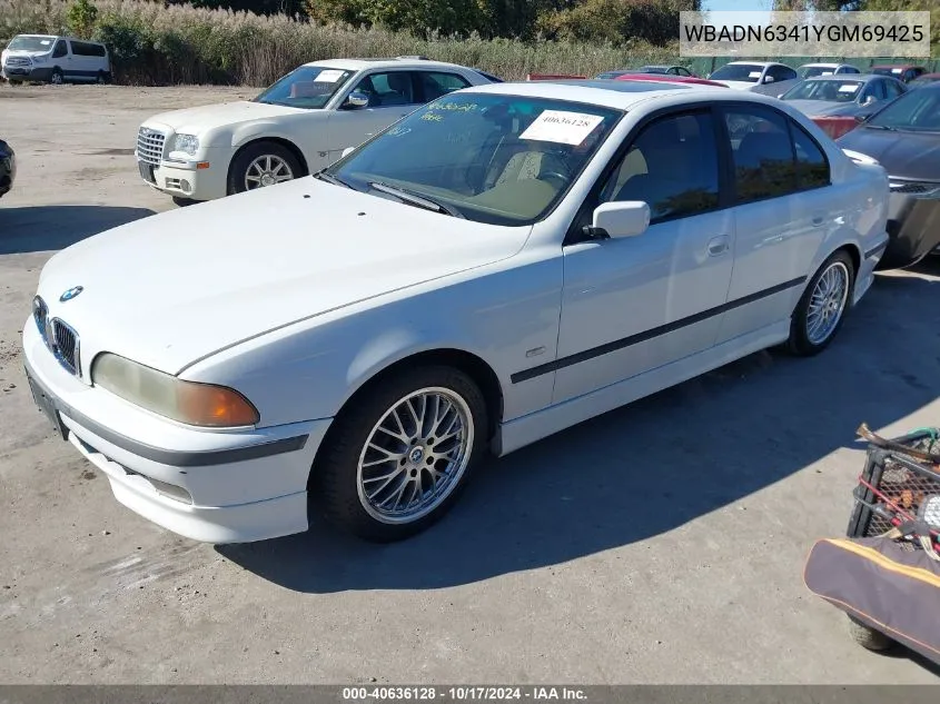 2000 BMW 540Ia VIN: WBADN6341YGM69425 Lot: 40636128