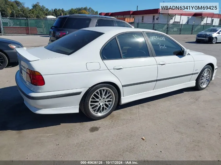 2000 BMW 540Ia VIN: WBADN6341YGM69425 Lot: 40636128