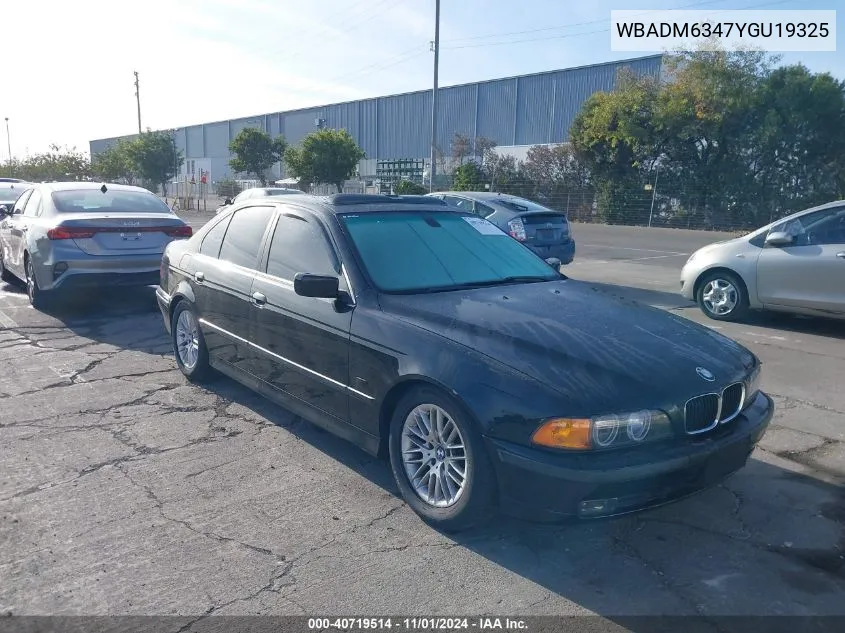 2000 BMW 528Ia VIN: WBADM6347YGU19325 Lot: 40719514