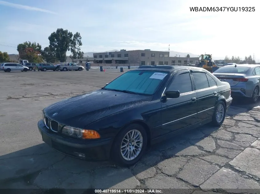 2000 BMW 528Ia VIN: WBADM6347YGU19325 Lot: 40719514