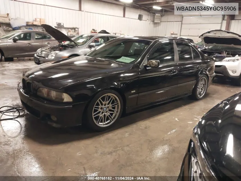 2000 BMW 540I VIN: WBADN5345YGC95906 Lot: 40765152