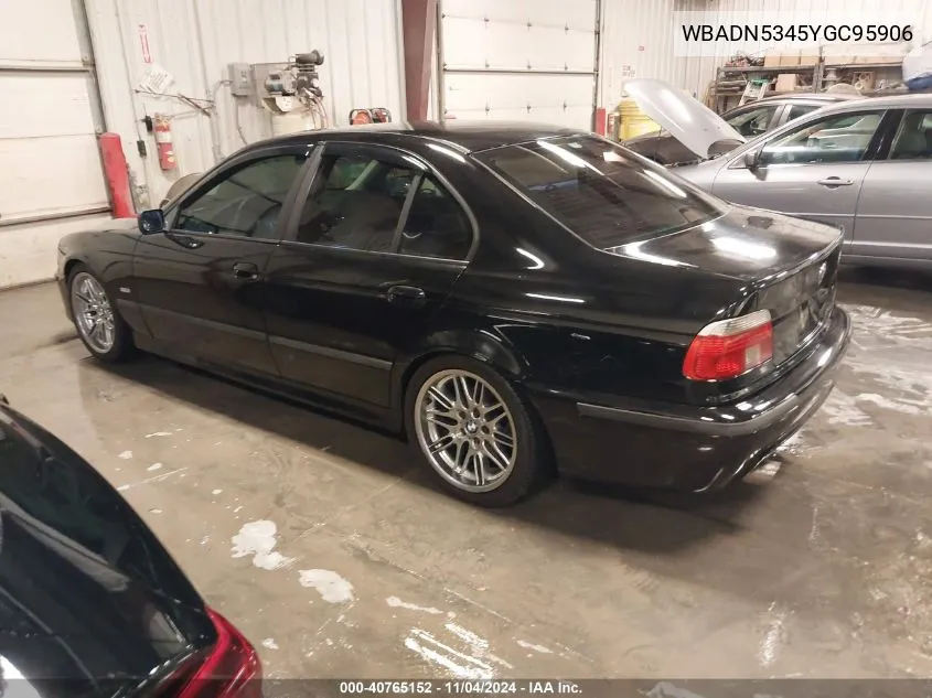 2000 BMW 540I VIN: WBADN5345YGC95906 Lot: 40765152