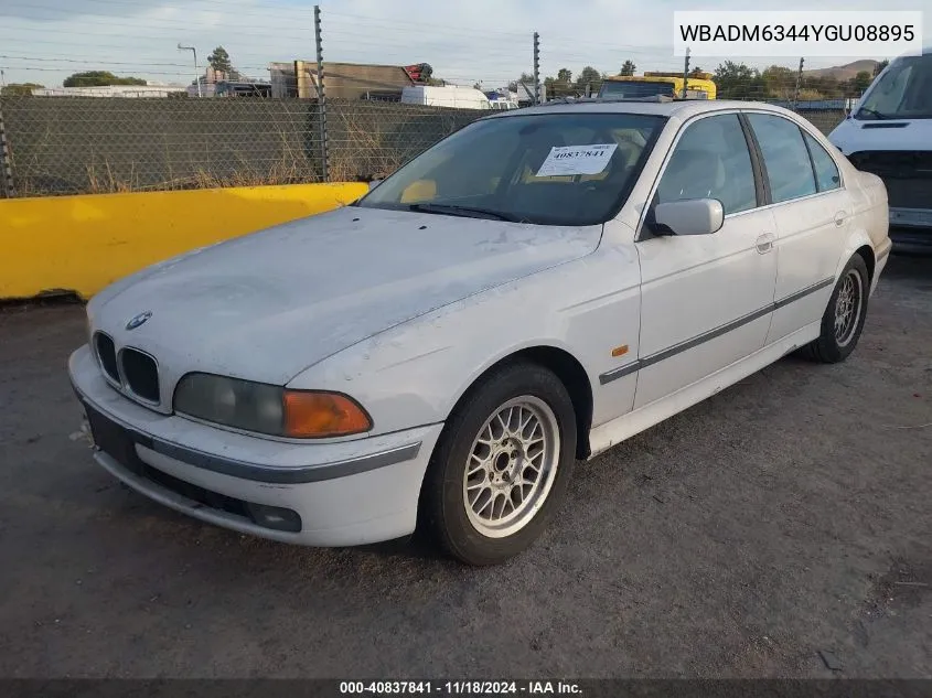 2000 BMW 528Ia VIN: WBADM6344YGU08895 Lot: 40837841