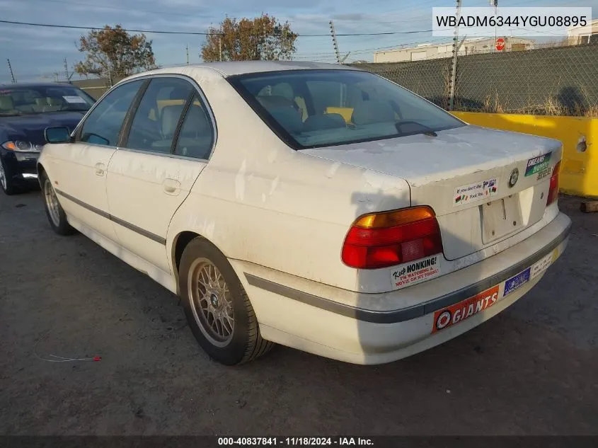 2000 BMW 528Ia VIN: WBADM6344YGU08895 Lot: 40837841