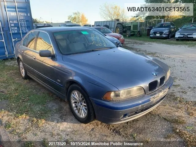 2001 BMW 530I VIN: WBADT63401CF13565 Lot: 20178520