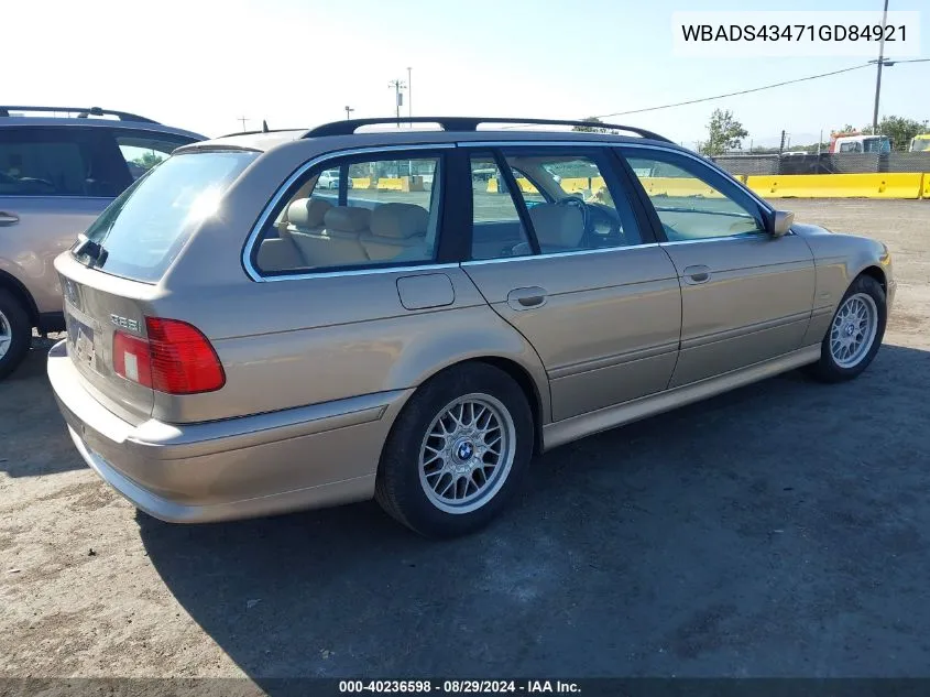 2001 BMW 525Ia VIN: WBADS43471GD84921 Lot: 40236598